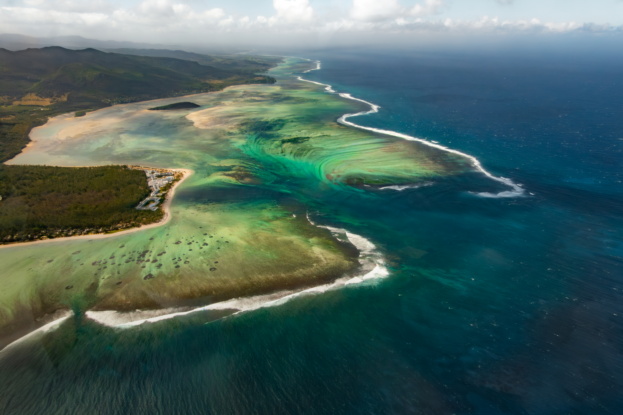 The reef off Le Morne, Mauritius